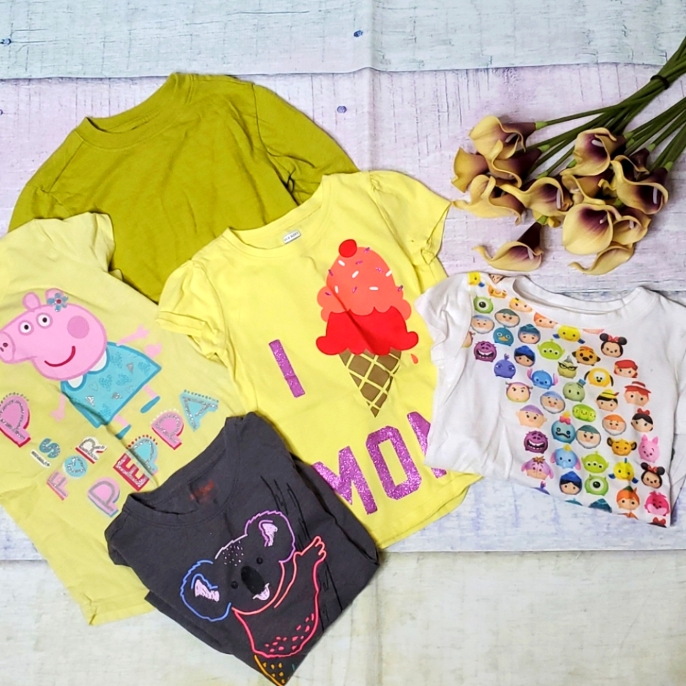 Mixed Brand Bundle of 5 Kids Tops